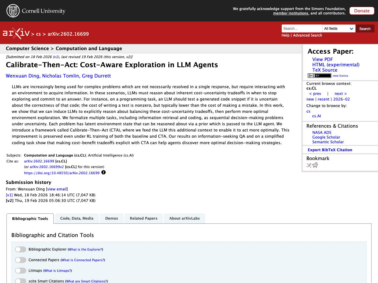 Calibrate-Then-Act: Cost-Aware Exploration in LLM Agents