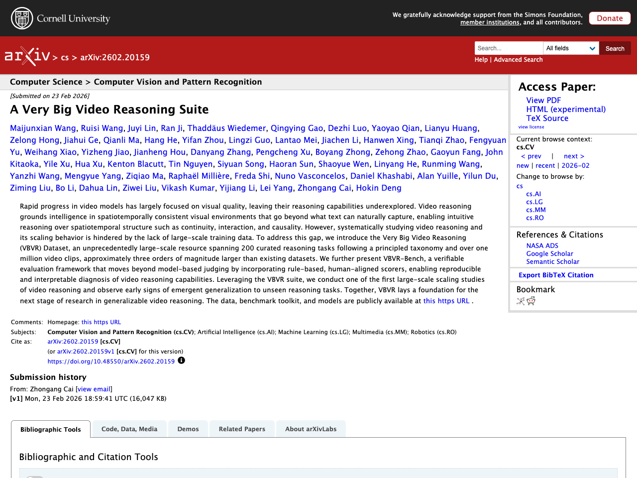 A Very Big Video Reasoning Suite