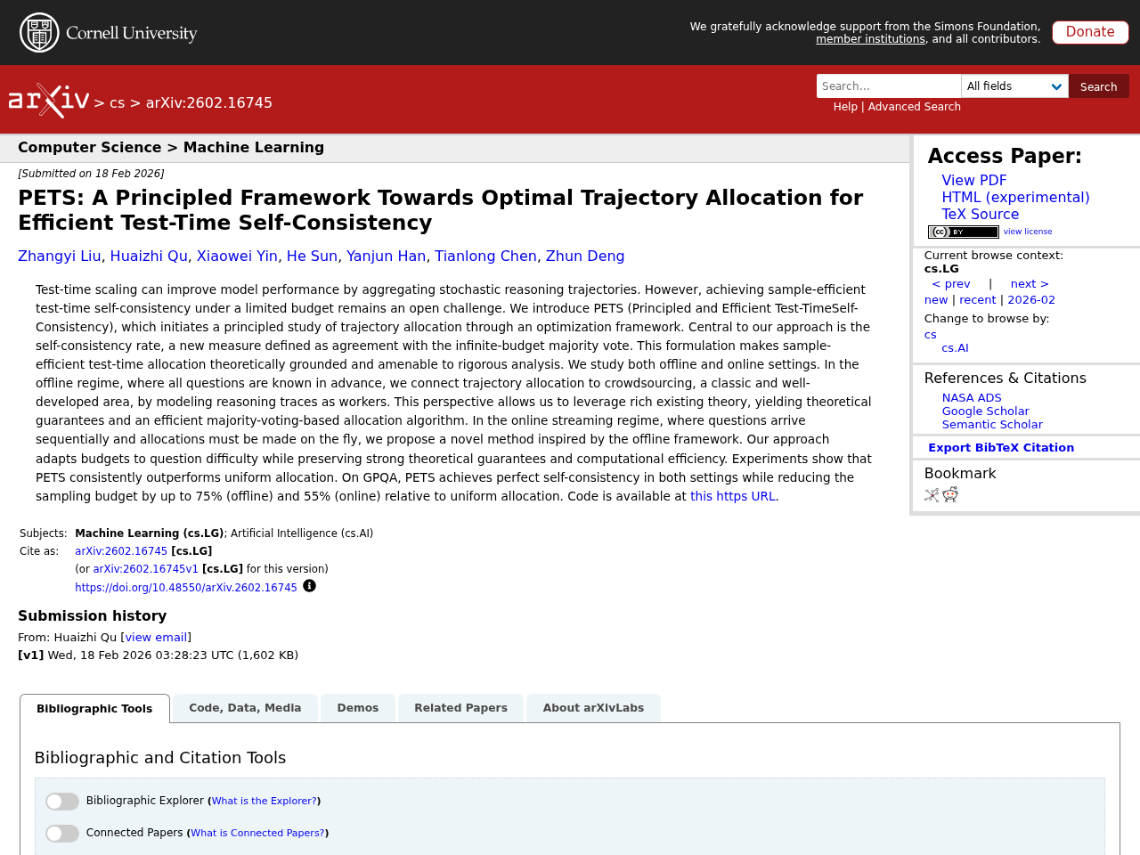 PETS: A Principled Framework Towards Optimal Trajectory Allocation for Efficient Test-Time Self-Consistency