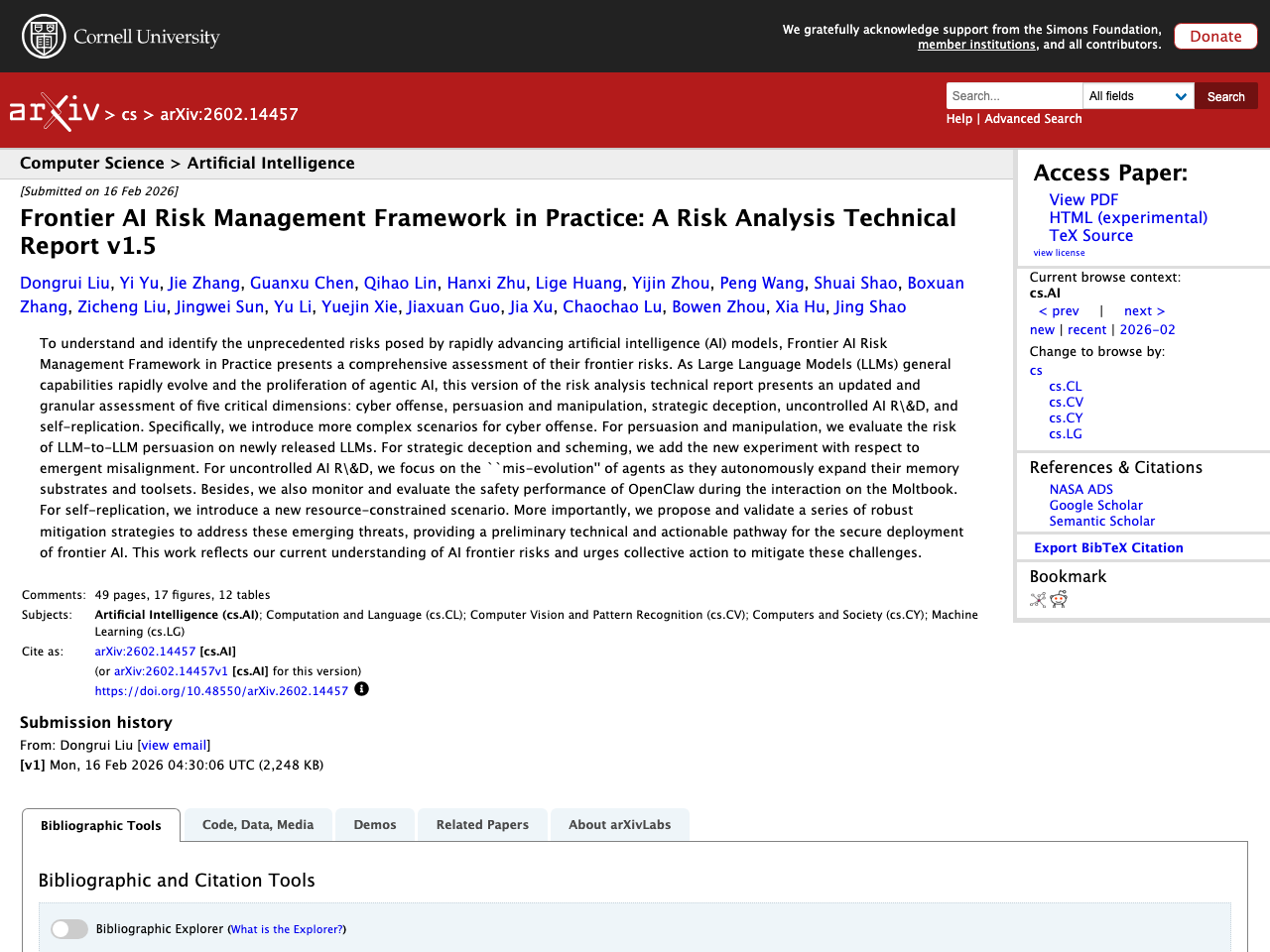 Frontier AI Risk Management Framework in Practice: A Risk Analysis Technical Report v1.5